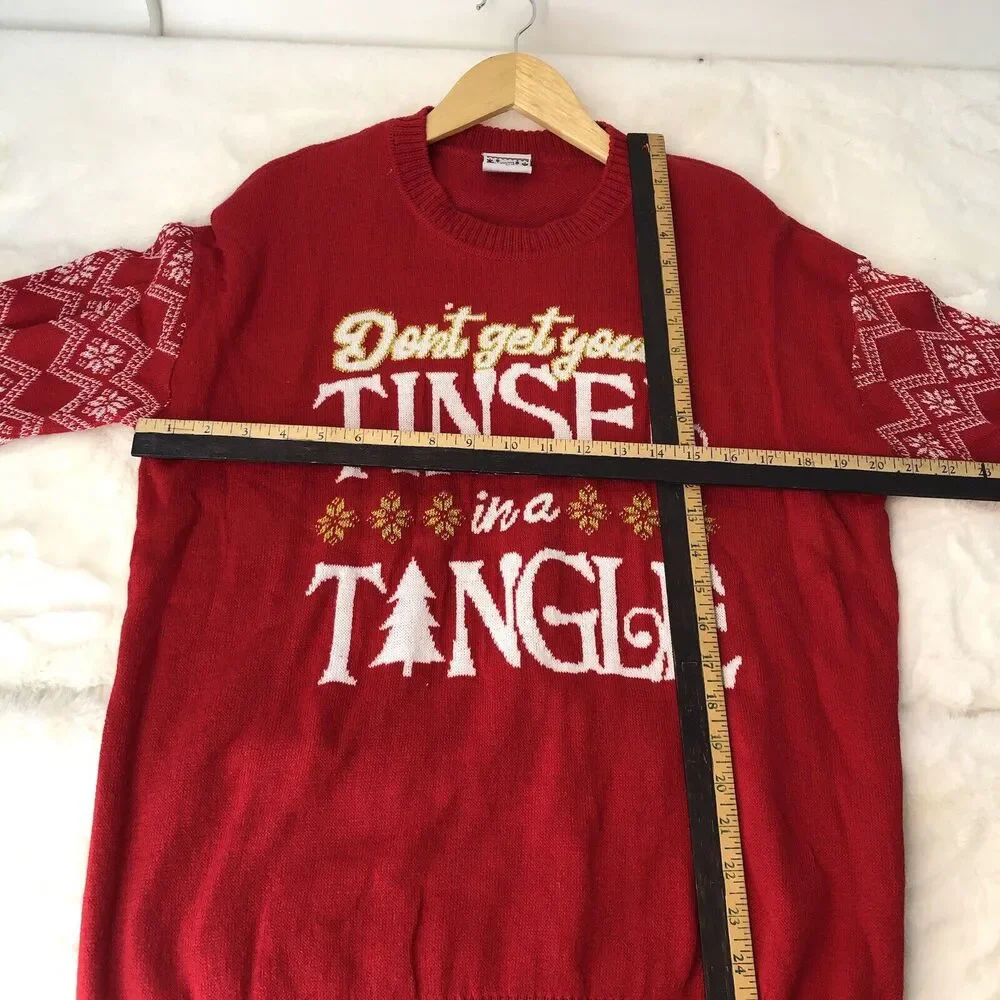 NEW-Merry Christmas Sweater Womens L ( Various) Ugly Christmas - Picture 3 of 8